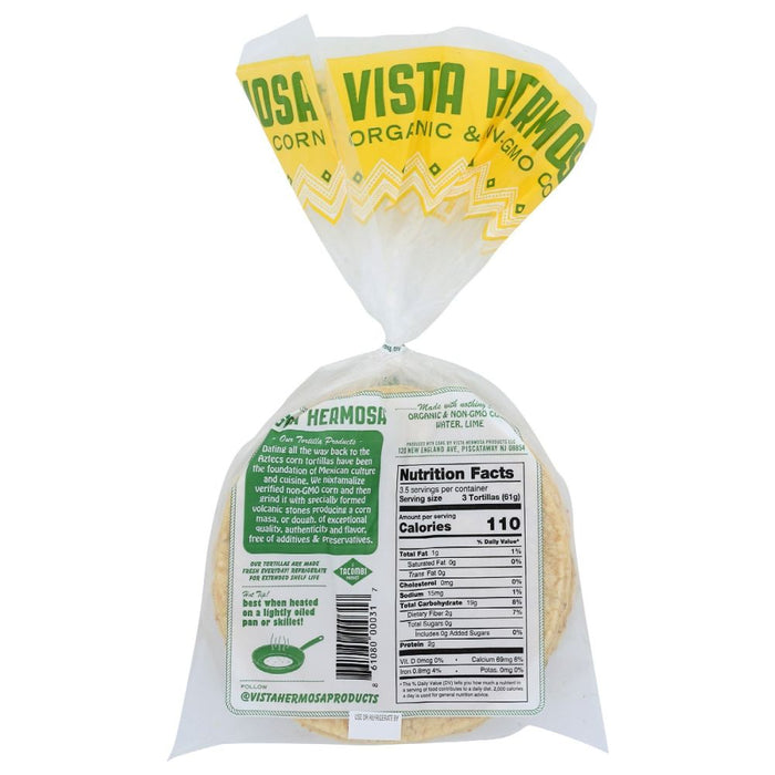 VISTA HERMOSA: Corn Tortillas, 7.2 oz