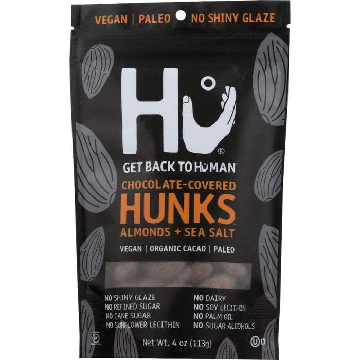 HU: Chocolate Covered Hunks Almonds and Sea Salt, 4 oz