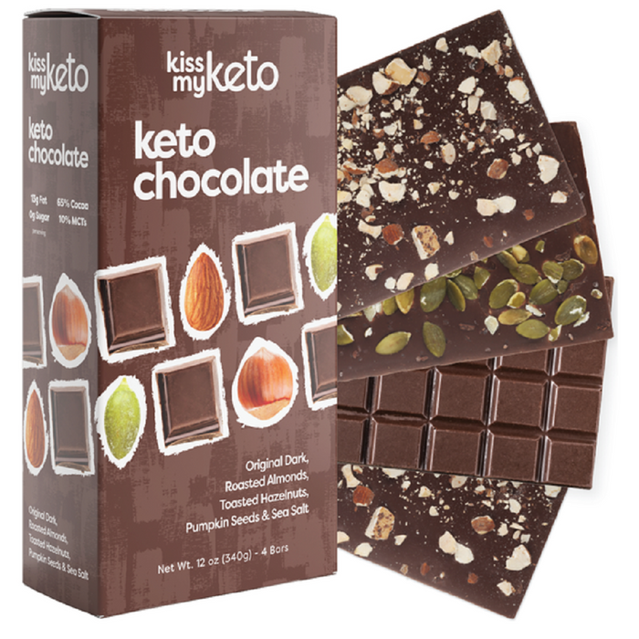 KISS MY KETO: Keto Chocolate Variety Pack 4 Pack, 12 oz