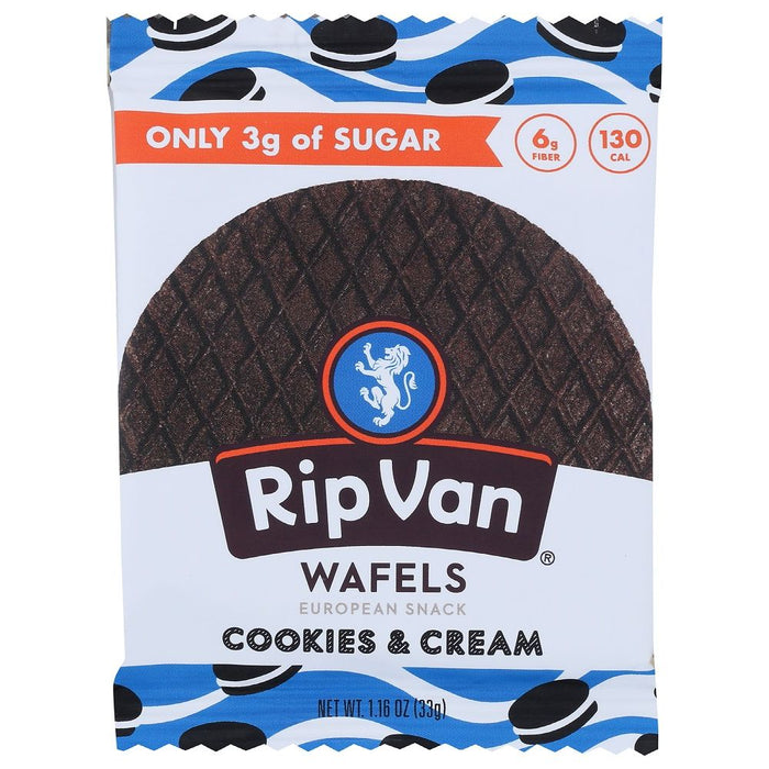 RIP VAN WAFELS: Cookies & Cream Low Sugar Wafels, 1.16 oz