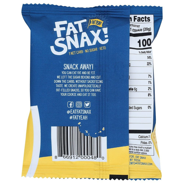 FAT SNAX: Lemony Lemon Cookies, 1.40 oz