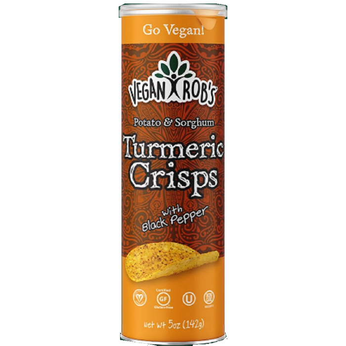 VEGAN ROB'S: Potato & Sorghum Turmeric Crisps, 5 oz