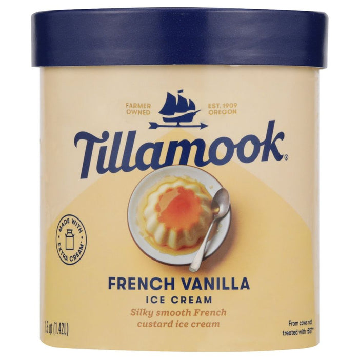 TILLAMOOK: Ice Cream French Vanilla, 48 oz