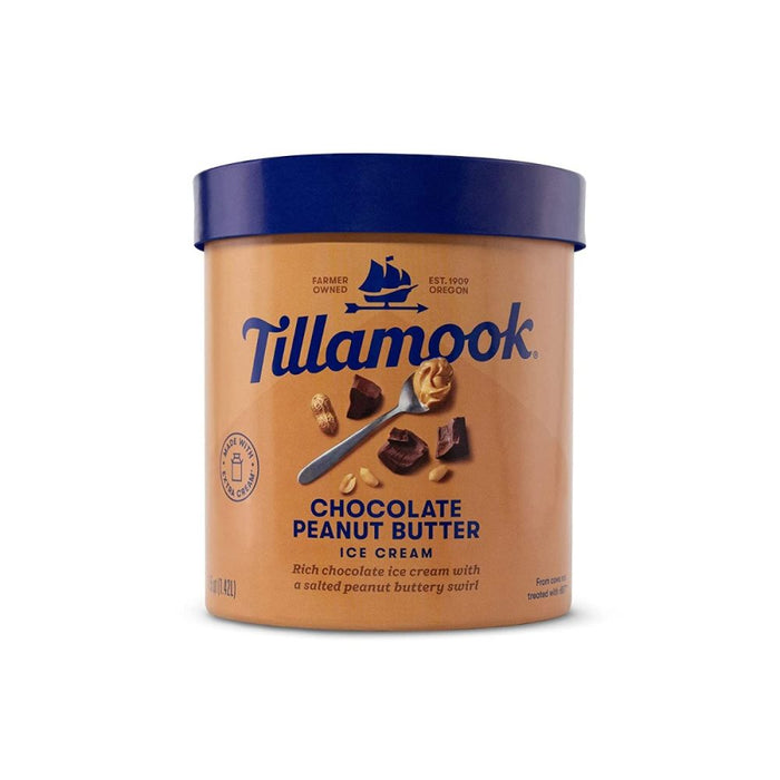 TILLAMOOK: Ice Cream Chocolate Peanut Butter, 48 oz