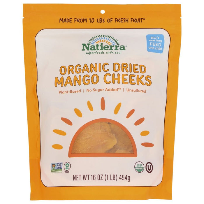 NATIERRA: Organic Dried Mango Cheeks, 16 oz