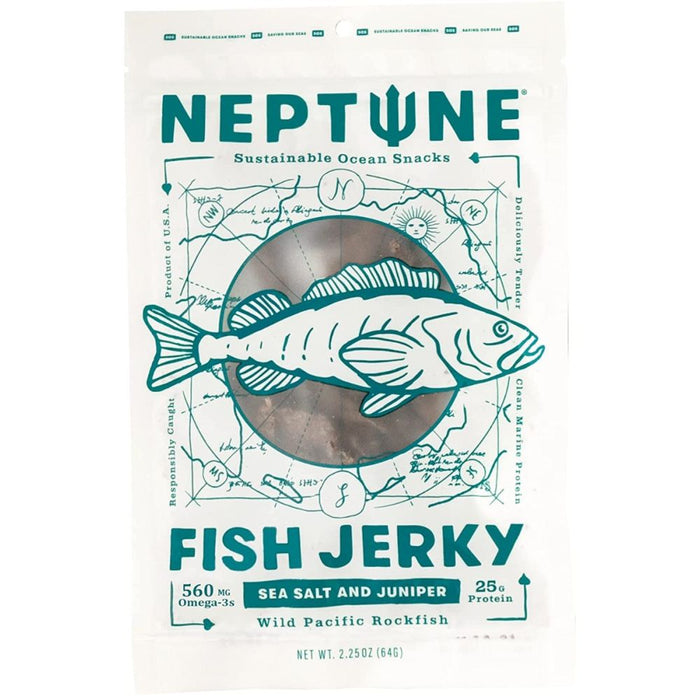 NEPTUNE: Sea Salt & Juniper Rockfish Jerky, 2.25 oz