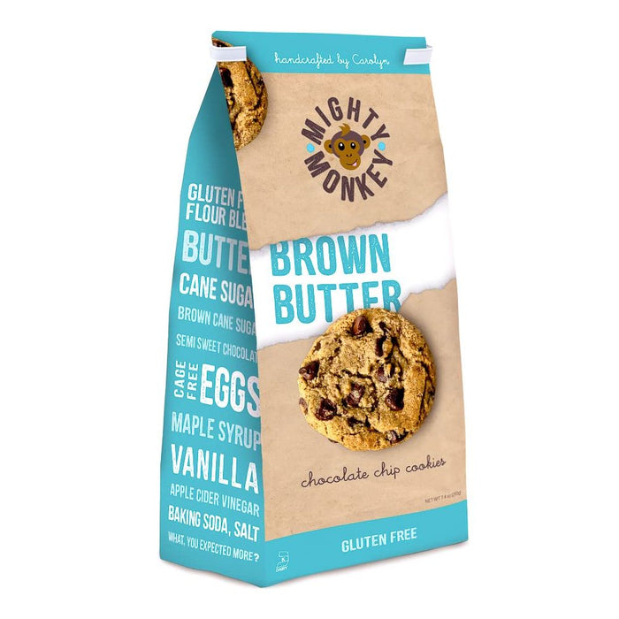 MIGHTY MONKEY: Browned Butter Chocolate Chip Gluten Free, 7.4 oz