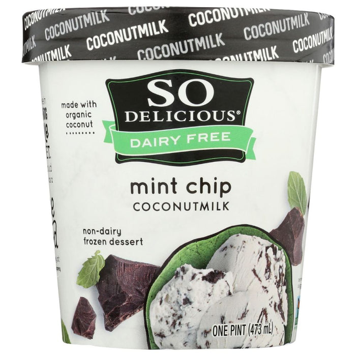 SO DELICIOUS: Dairy Free Coconut Milk Mint Chip, 16 oz
