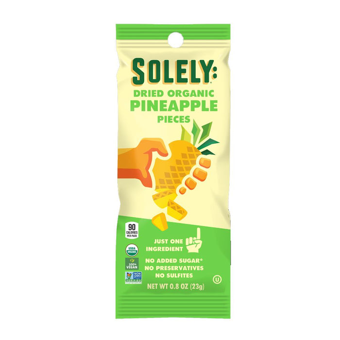 SOLELY: Dried Pineapple Pieces, 0.8 oz