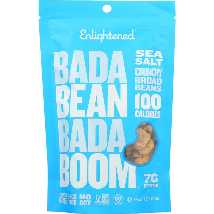 ENLIGHTENED: Bada Bean Bada Boom Sea Salt Crunchy Broad Beans, 4.5 oz