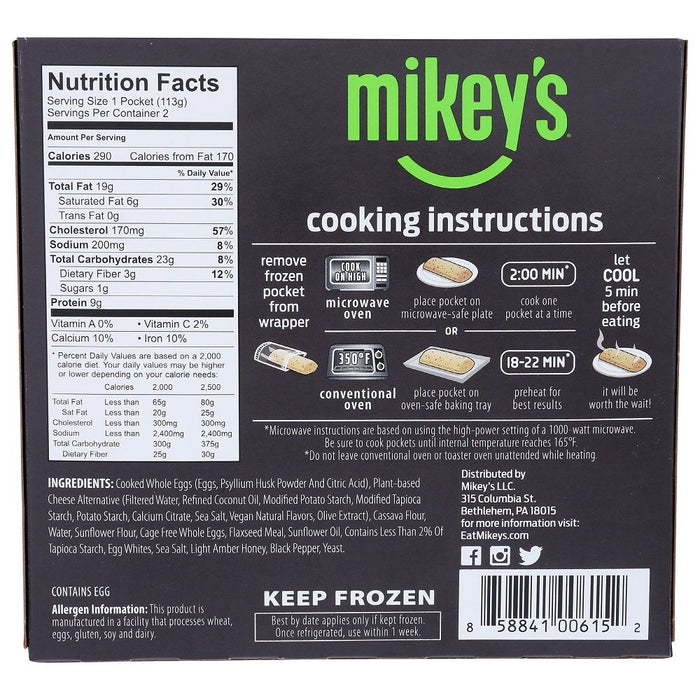 MIKEYS: Egg and Cheese Breakfast Pockets, 8 oz