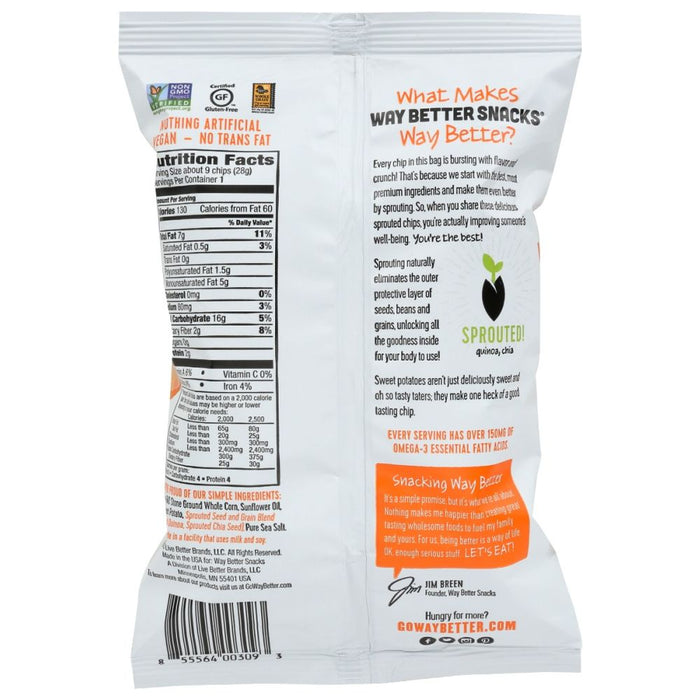 WAY BETTER SNACKS: Chip Swt Pto Simply, 1 oz