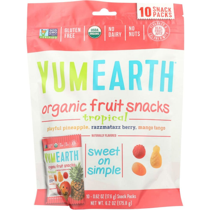 YUMEARTH: Organic Assorted Tropical Fruit Snack, 6.2 oz