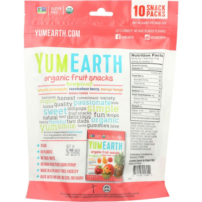 YUMEARTH: Organic Assorted Tropical Fruit Snack, 6.2 oz