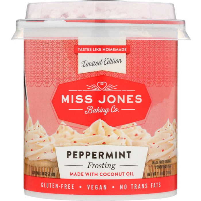 MISS JONES BAKING CO: Peppermint Frosting, 11.98 oz