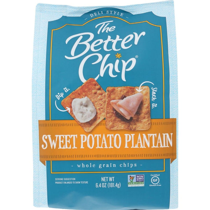 THE BETTER CHIP: Sweet Potato Plantain Whole Grain Chips, 6.4 oz