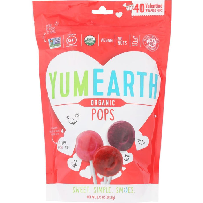 YUMEARTH: Pops Fruit Vday Org, 8.73 oz