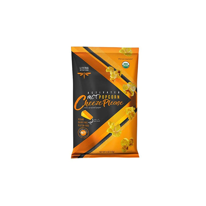 LIVING INTENTIONS: Cheeze Please MCT Popcorn, 4 oz