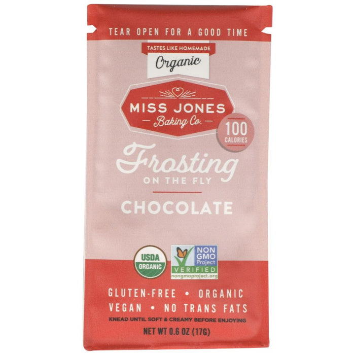 MISS JONES BAKING CO: Single Serve Frosting Chocolate, 0.6 oz