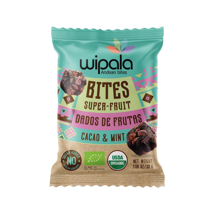 WIPALA: Organic Cacao and Mint Super Fruit Andean Bites, 1.06 oz