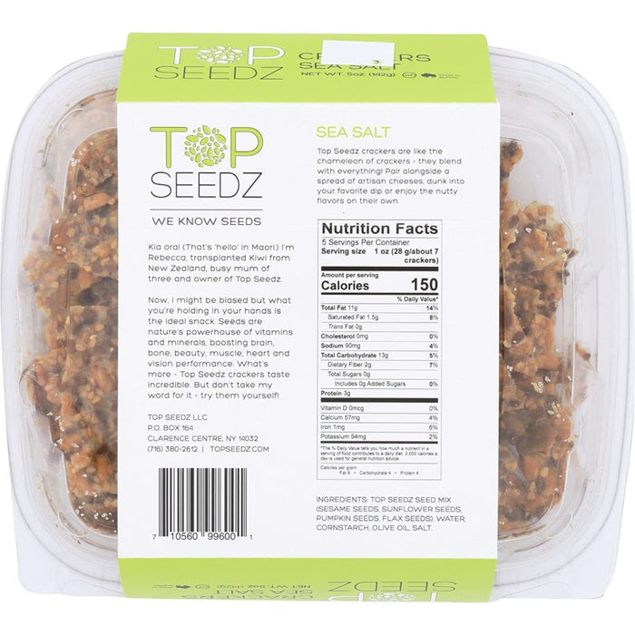 TOP SEEDZ LLC: Sea Salt Crackers, 5 oz