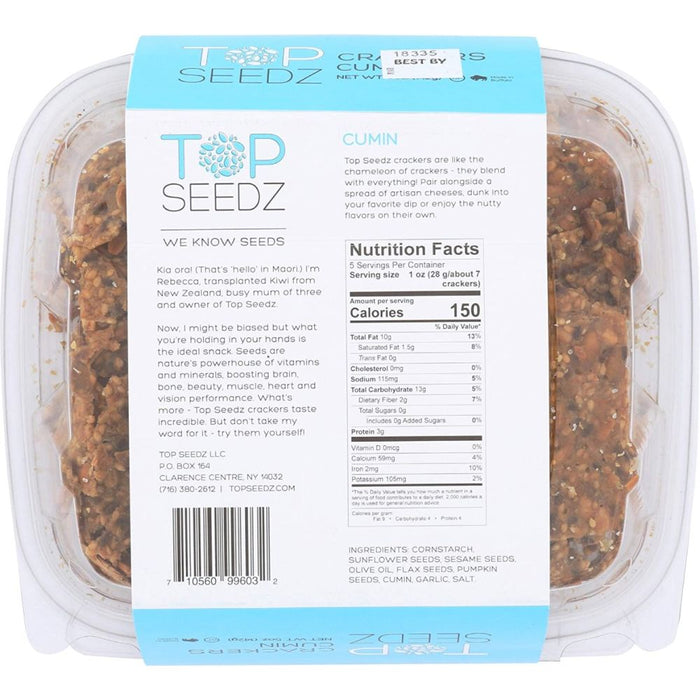 TOP SEEDZ LLC: Cumin Crackers, 5 oz