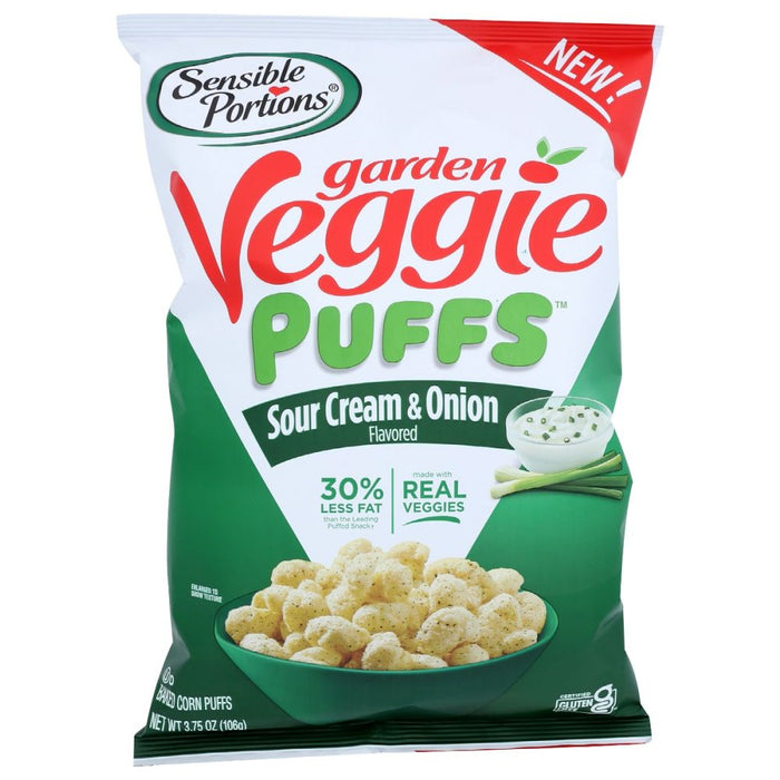SENSIBLE PORTIONS: Garden Veggie Puffs Sour Cream And Onion, 3.75 oz