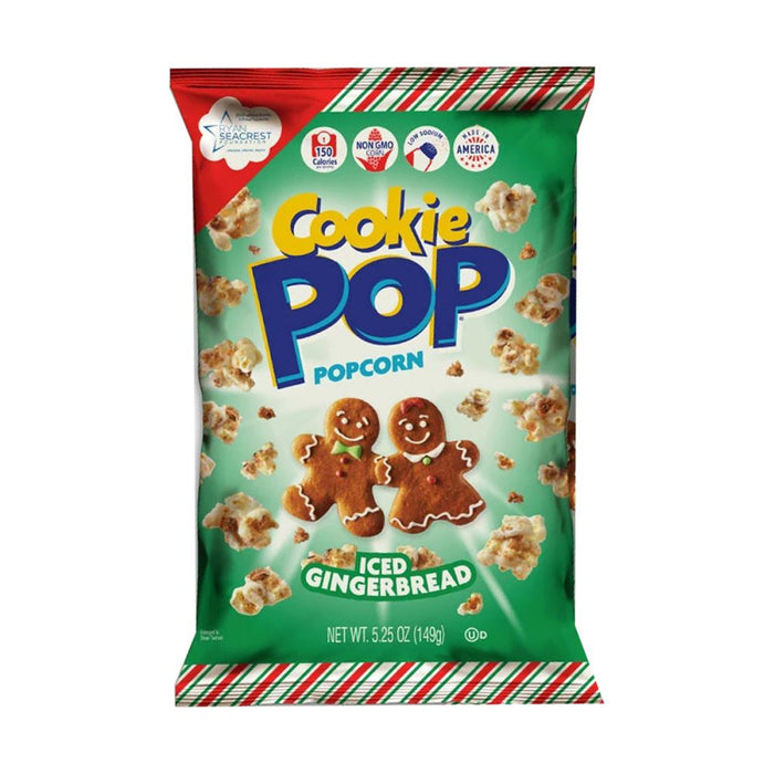 COOKIE POP POPCORN: Iced Gingerbread Cookie Pop Popcorn, 5.25 oz