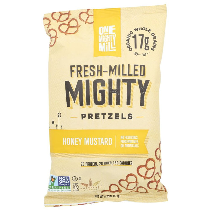 ONE MIGHTY MILL: Whole Grain Honey Mustard Pretzels, 6.25 oz