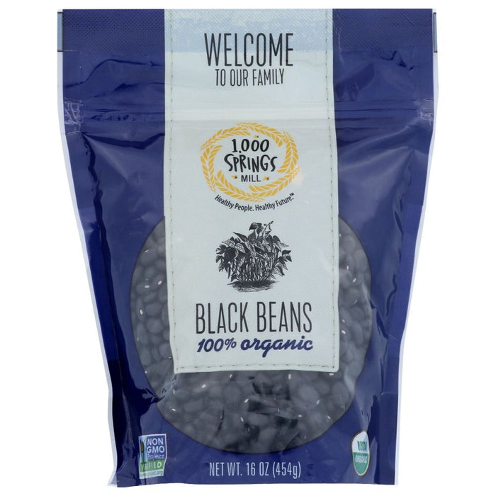 1000 SPRINGS MILL: Black Beans, 16 oz