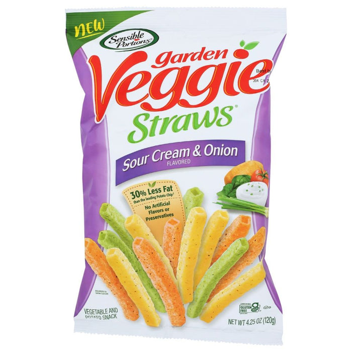 SENSIBLE PORTIONS: Garden Veggie Straws Sour Cream And Onion, 4.25 oz