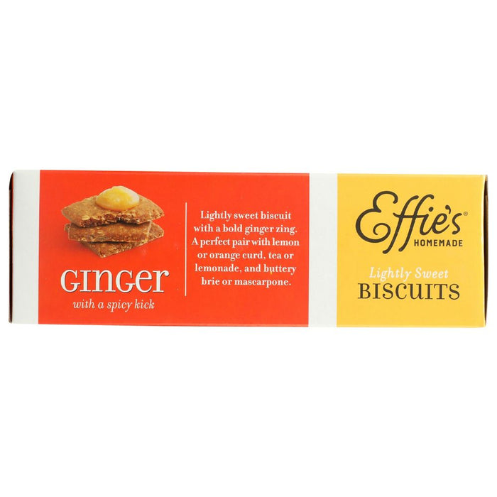 EFFIES HOMEMADE: Ginger With A Spicy Kick Biscuits, 7.2 oz
