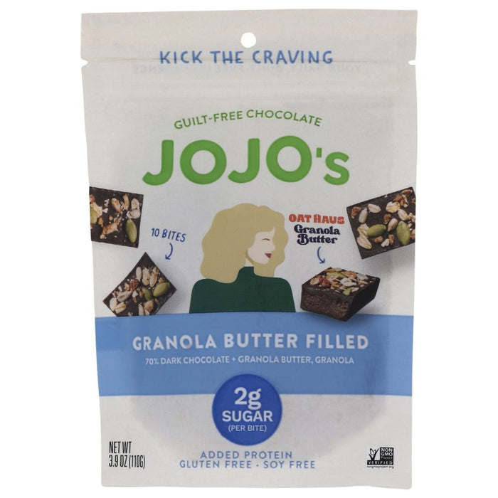 JOJOS CHOCOLATE: Granola Butter Filled Bites, 3.9 oz