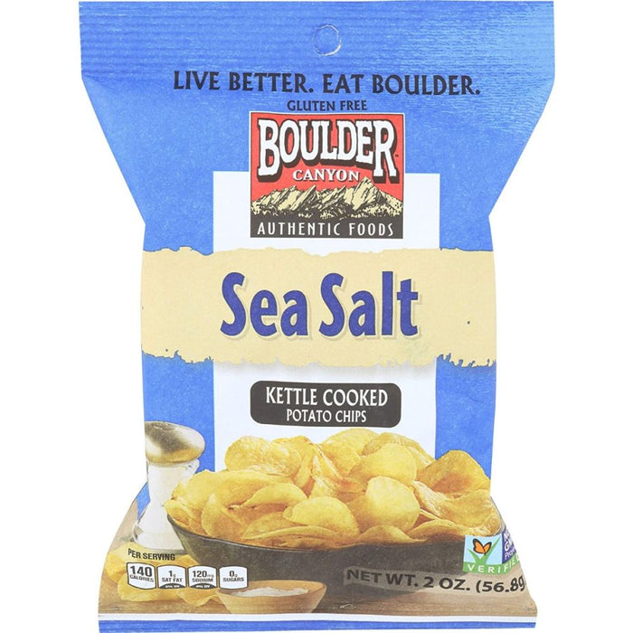 BOULDER CANYON: Sea Salt Kettle Cooked Potato Chips, 2 oz