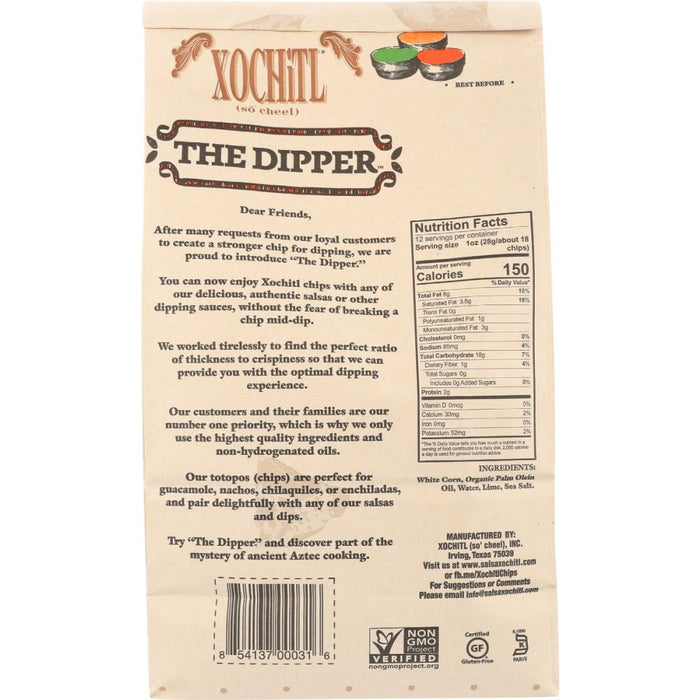 XOCHITL: Chips Dipping Salted, 12 oz