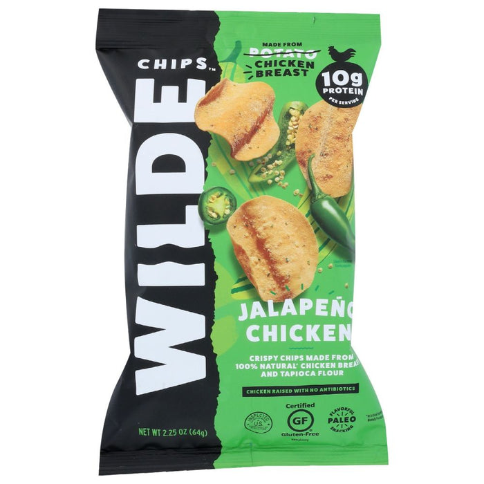WILDE SNACKS: Chips Chicken Jalapeno, 2.25 oz