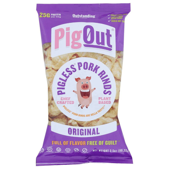 PIGOUT: Vegan Pork Rind Original, 3.5 oz