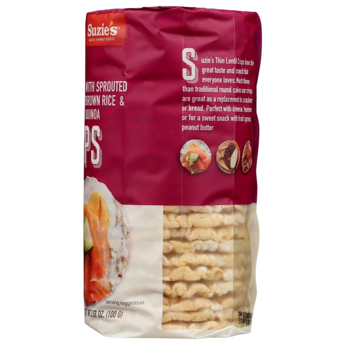 SUZIES: Cakes Thin Sprouted, 3.6 oz