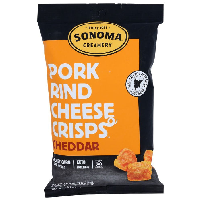 SONOMA CHEESE: Pork Rind Cheddar Crisp, 2.4 oz
