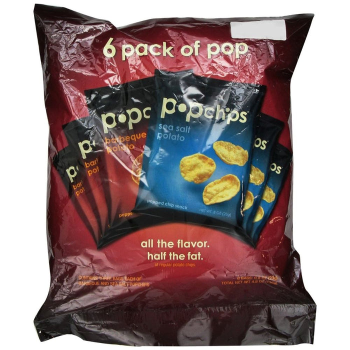 POPCHIPS: Chip Variety Single Serve 6 Pack, 4.8 oz