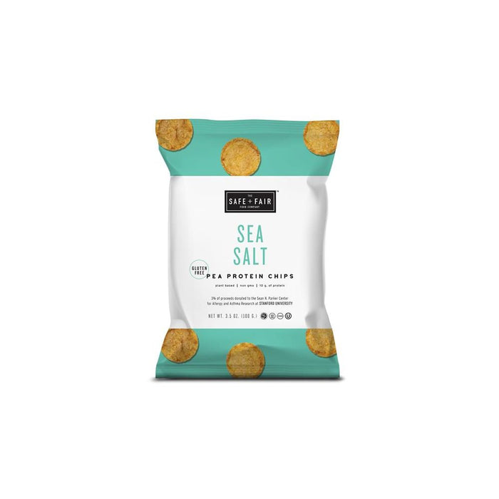THE SAFE AND FAIR FOOD COMPANY: Sea Salt Pea Protein Chips, 3.5 oz