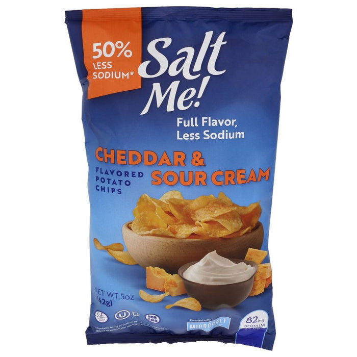 SALTME: Cheddar Sour Cream Potato Chips, 5 oz