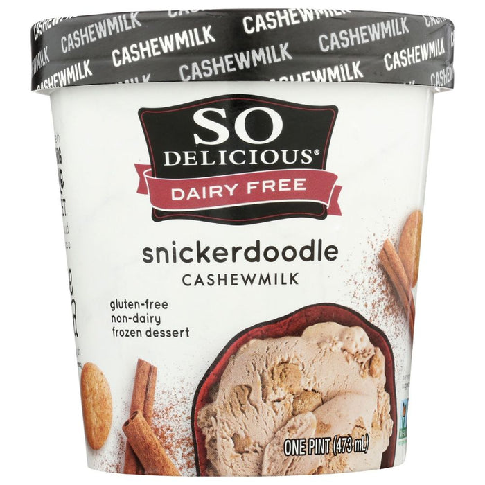 SO DELICIOUS: Frozen Dessert Cashewmilk Snickerdoodle,16 oz