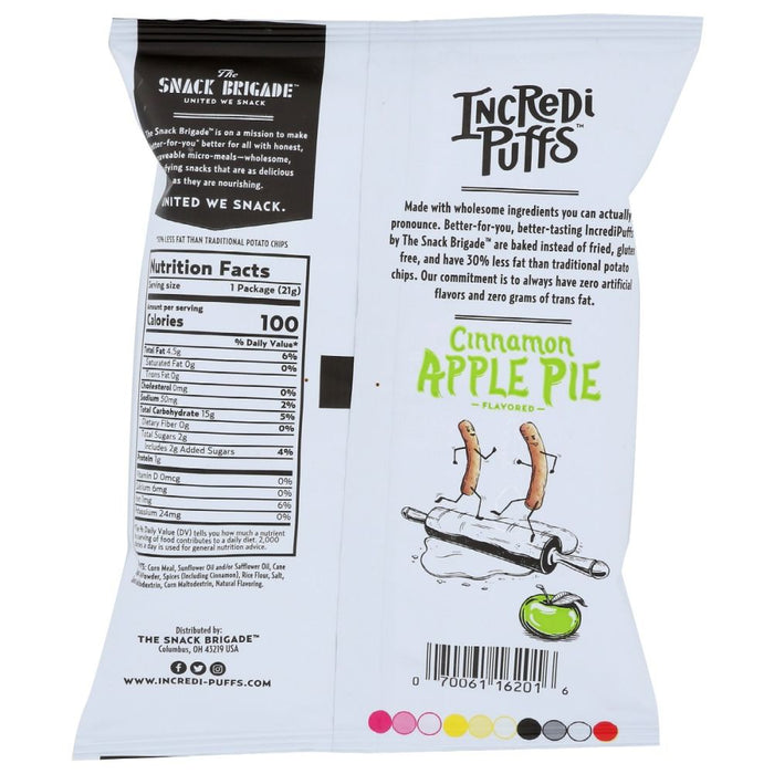 THE SNACK BRIGADE: Cinnamon Apple Pie Incredipuffs, 0.74 oz