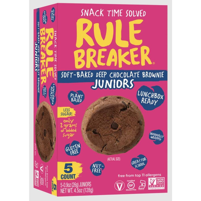 RULE BREAKER SNACKS: Cookies Chickpea Brownie, 4.5 oz
