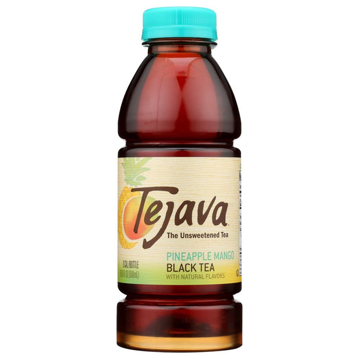 TEJAVA: Unsweetened Pineapple Mango Black Tea, 16.9 fo