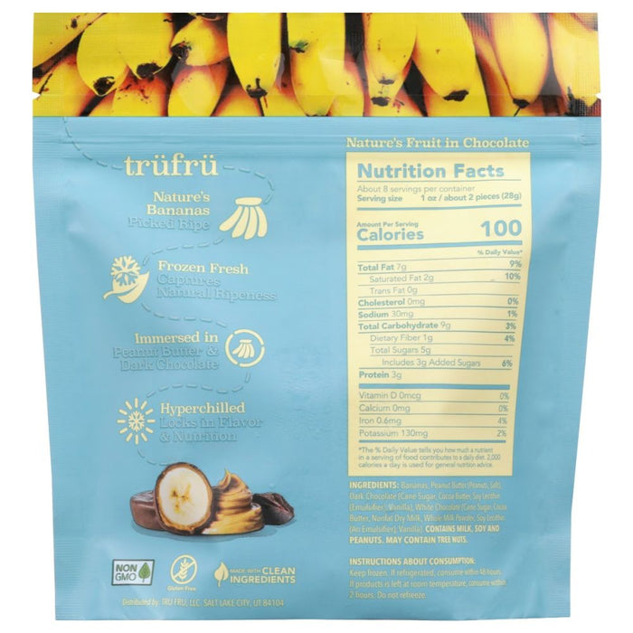 TRU FRU: Banana In Peanut Butter And Dark Chocolate, 8 oz