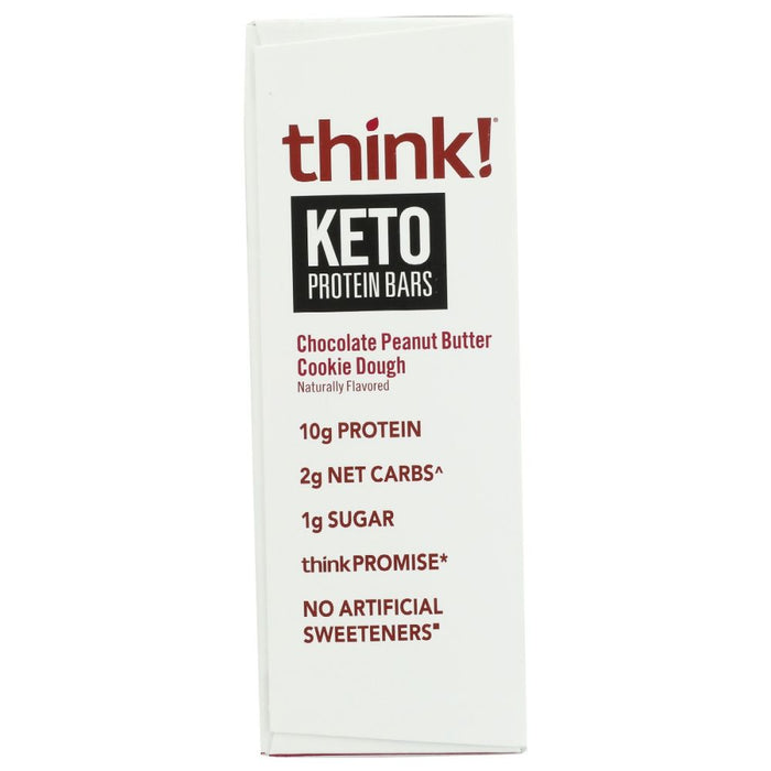THINK: Chocolate Peanut Butter Cookie Dough Keto Protein Bar 5 Pieces, 6 oz
