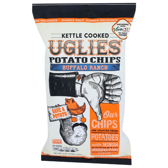 UGLIES: Buffalo Ranch Potato Chips, 6 oz