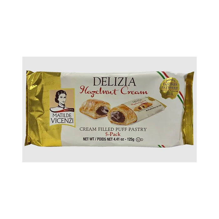 VICENZI: Delizia Hazelnut Cream Puff Pastry, 4.41 oz